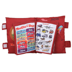 Learning Pillow Cloth Book With English & Hindi Cushion Cotton Books For Kids Baby Children - Bhavnagar Deodap