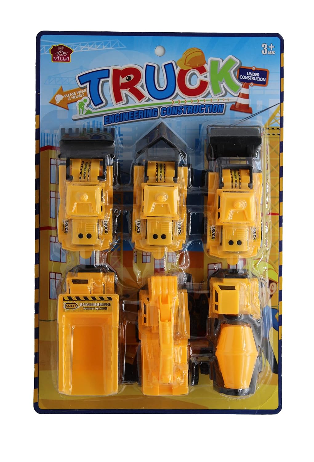 Vehicle Car Engineering Automobile Construction Car Toys Set for Children Kids Crane Excavator Road Roller Forklift Mixer Truck Transporter Truck Machine Construction Toys (6 Pcs Set) - Bhavnagar Deodap