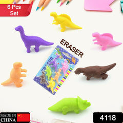 Dinosaur Shaped Erasers Animal Erasers for Kids, Dinosaur Erasers Puzzle 3D Eraser, Mini Eraser Dinosaur Toys, Desk Pets for Students Classroom Prizes Class Rewards Party Favors (6 Pcs Set ) - Bhavnagar Deodap