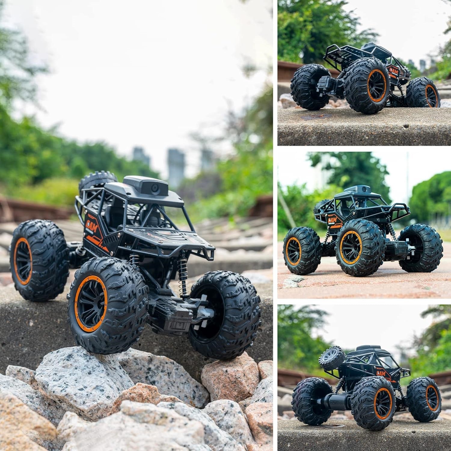 Remote Control Car with Camera Off-Road Remote Control Truck Monster Trucks for Boys 8-12 Birthday Gift For Kids Adults Gift For Boys And Girls HD Camera Rock Crawler Monster Truck Toy - Bhavnagar Deodap