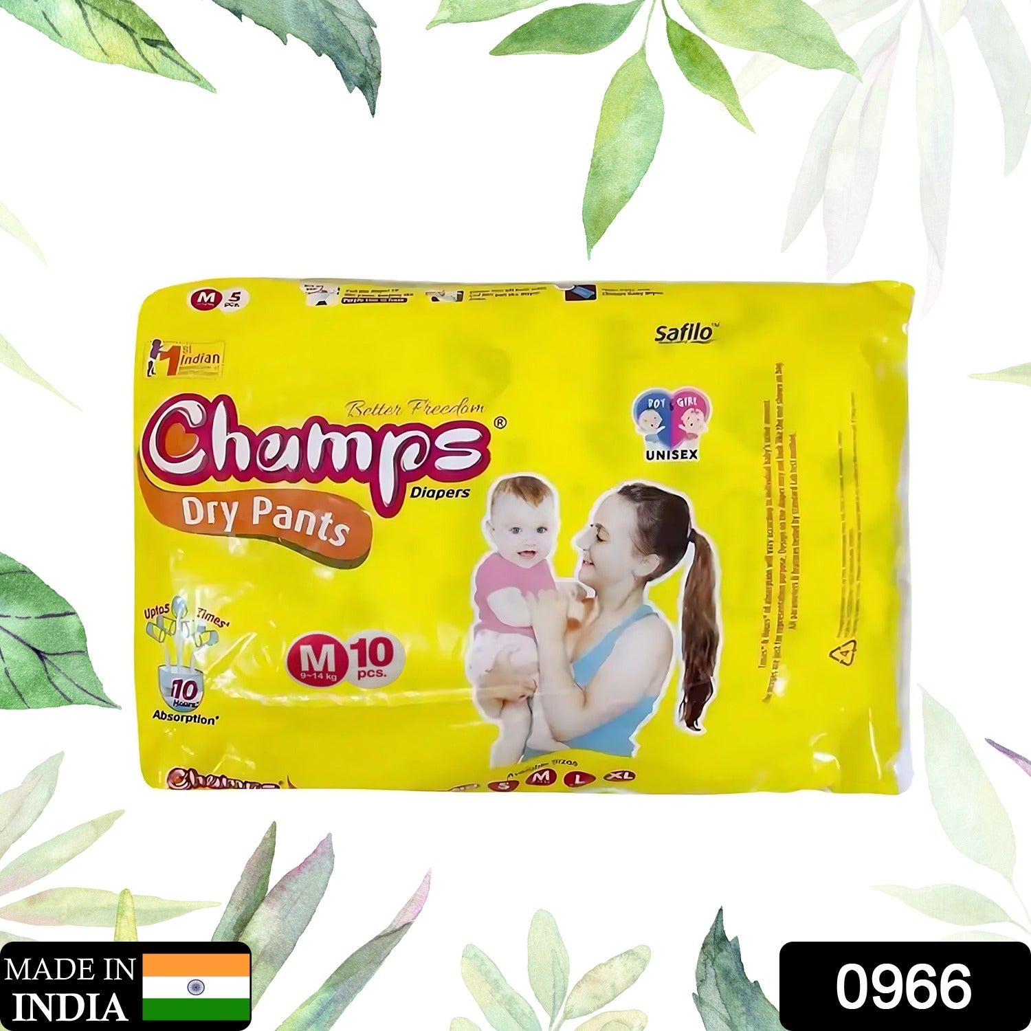 Travel Must-Have: Champs Medium Diaper Pants (10 Pcs) - Leakproof - Bhavnagar Deodap