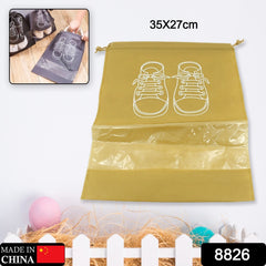 Beach Bag Shoes Storage Bag Closet Organizer Non-woven Travel Portable Bag Waterproof Pocket Clothing Classified Hanging Bag shoe bag luggage travel Portable Shoe Pouch Non Woven Transparent Window (1 Pc ) - Bhavnagar Deodap