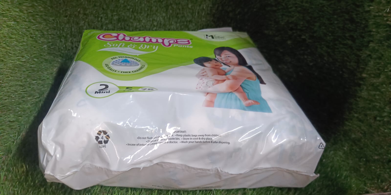 Champs Soft and Dry Baby Diaper Pants  78 Pcs (Small Size  S78) - Bhavnagar Deodap