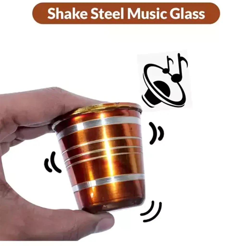 Stainless Steel Glass with Bell Sound for Kids Boys and Girls Glass Set Water/Juice Glass, Stainless Steel Baby Musical Toy Glass - Bhavnagar Deodap