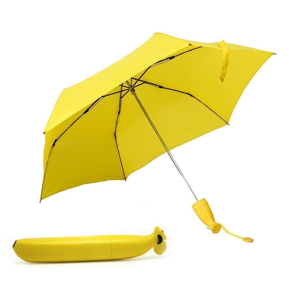 Stylish Banana Shaped Mini Foldable Umbrella - Bhavnagar Deodap