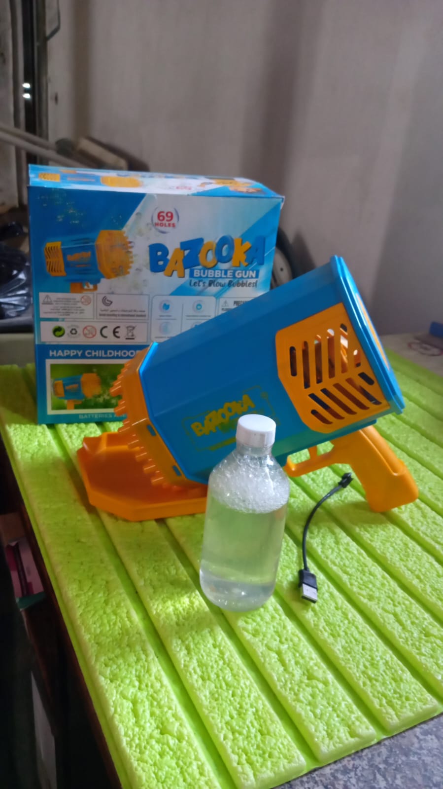 69 Holes Big Rechargeable Powerful Machine Bubble Gun Toys for Kids Adults, Bubble Makers, Big Rocket Boom Bubble Blower Best Gifts - Bhavnagar Deodap