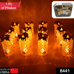 Gold Flameless Candles LED Light Flameless and Smokeless Decorative, Candles Led Tea Light Candle Perfect for Gifting, Home, Diwali,Wedding, Christmas, Crystal Candle Lights, Table Decorations (12 Pc MOQ) - Bhavnagar Deodap