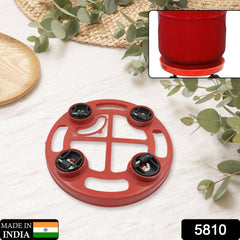 Multipurpose Use, Gas Cylinder Trolley Movable Stand with Wheels, Gas Cylinder Stand, Flower Pot Stand (1 Pc) - Bhavnagar Deodap