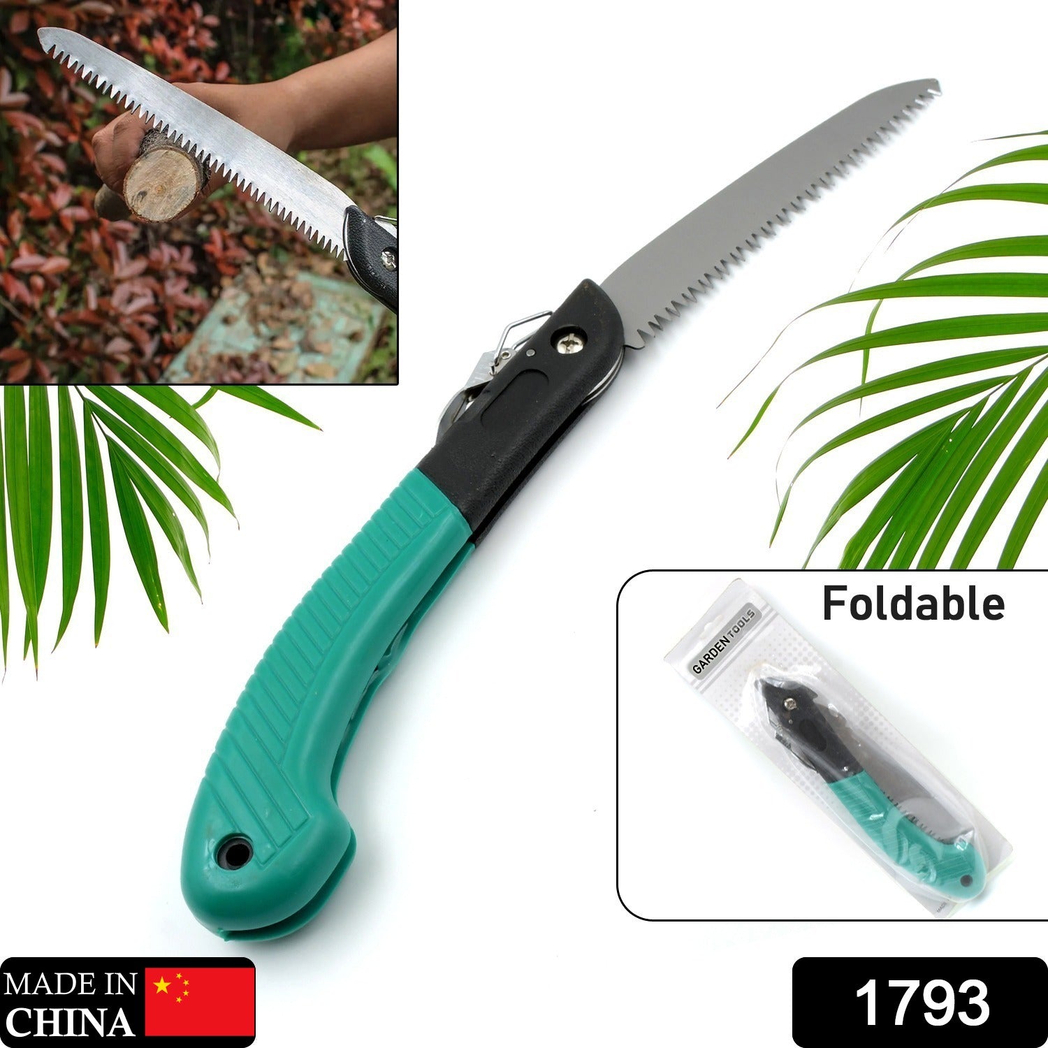 Folding Handsaw, Pruning Saws for Tree Trimming Camping, Gardening, Hunting. Cutting Wood, PVC, Bone - Bhavnagar Deodap