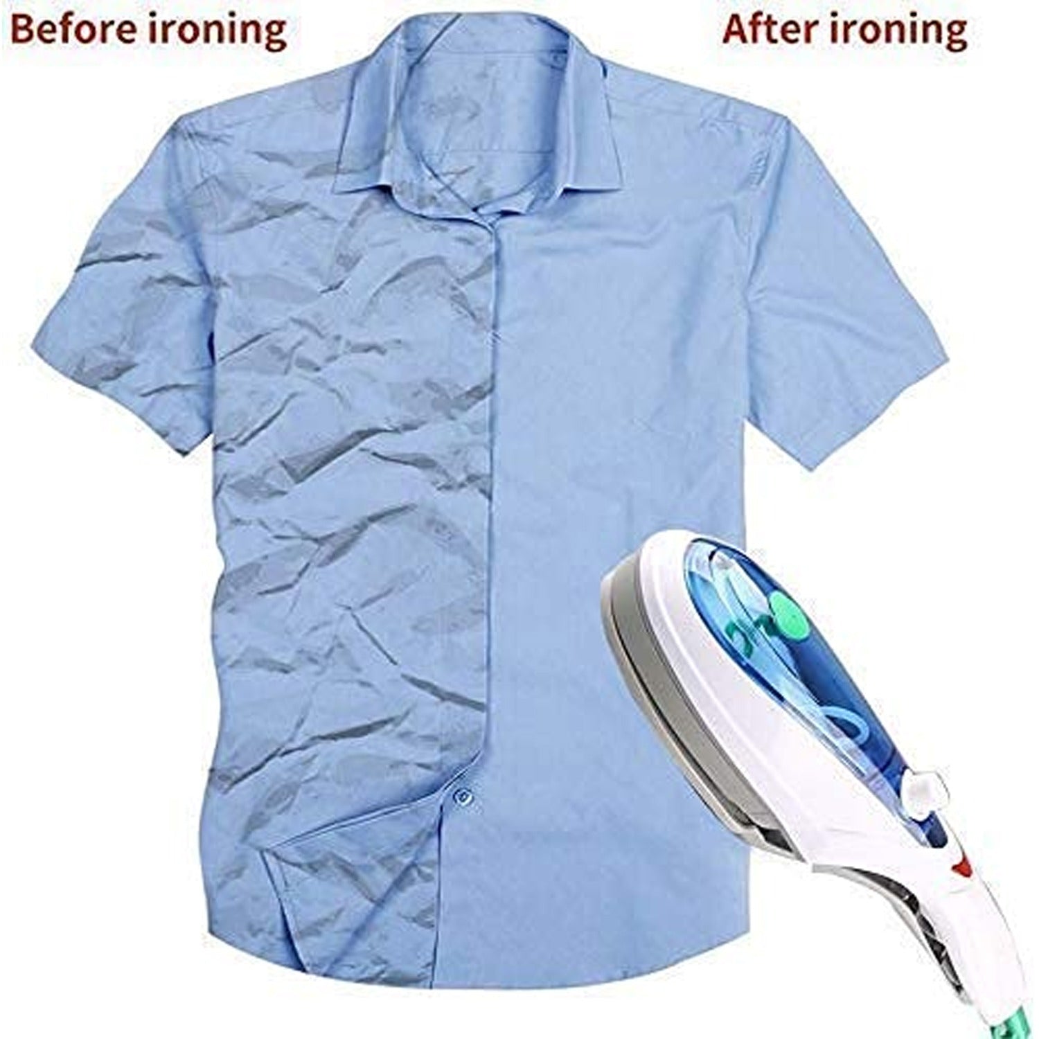 Portable ironing machine,1 Set Steam Iron Hand Held Crease Removal Portable Ironing Clothes ABS Brush Plush Toy Garment Steamer for Home Steam Iron, for Clothes, Travel Steamer - Bhavnagar Deodap