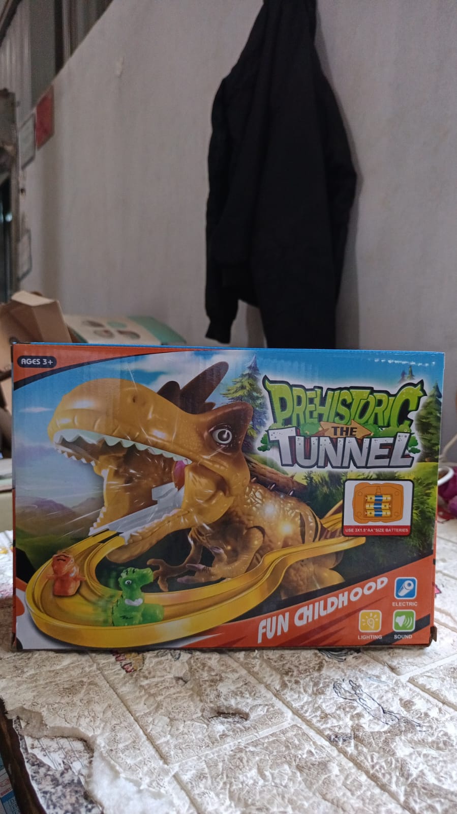 Children Electric Tracks Climb Stair Dinosaur Toys Glowing With Sound Kid Toy Animals Model Interactive Toys - Bhavnagar Deodap