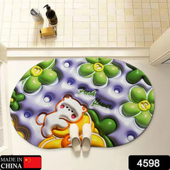 3D Visual Anti-Slip Absorbent Mat New Soft Super Absorbent Floor Mats, Cute Flowers Shower Drying Bathroom Mat - Bhavnagar Deodap