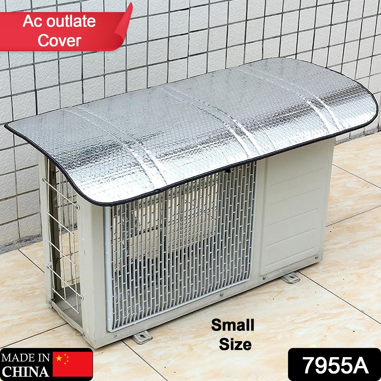 Air Conditioner Outdoor Unit Cover, Outdoor Unit Protective Cover, Aluminum Foil Material, Sun, Rain, Snow, Wind, Dust, Protects Outdoor Units Cover (Small) - Bhavnagar Deodap