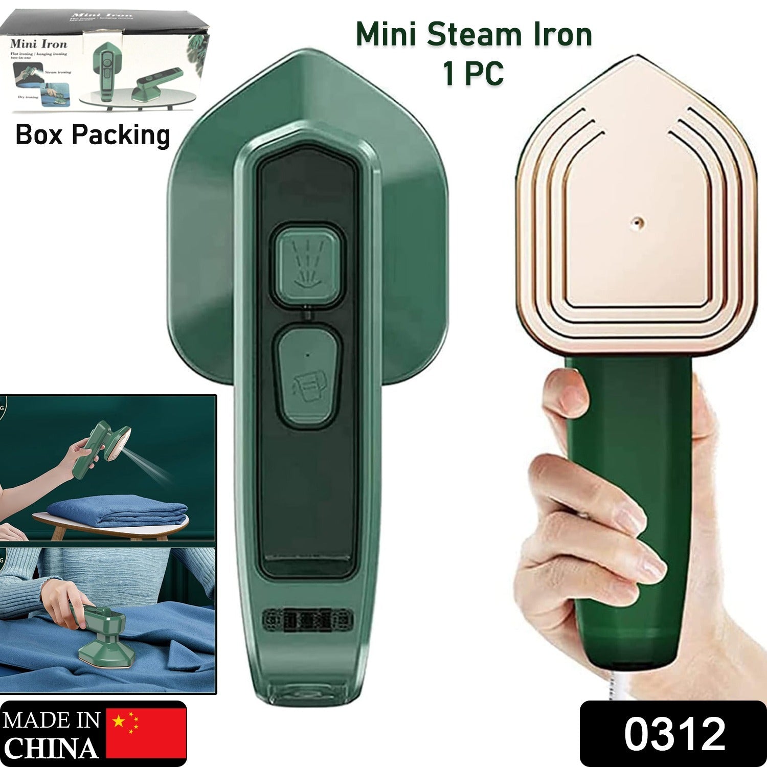 Mini Steamer & Iron: 2-in-1 Portable Travel Friendly - Bhavnagar Deodap