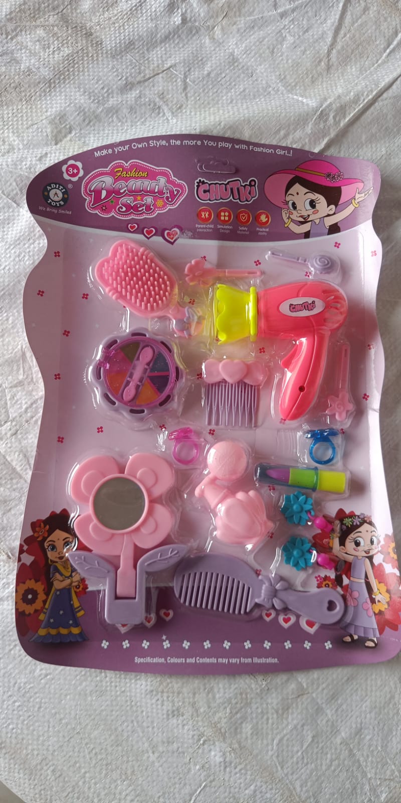 Girl's Bring Along Beauty Suitcase Makeup Vanity Toy (Multicolour) - Bhavnagar Deodap