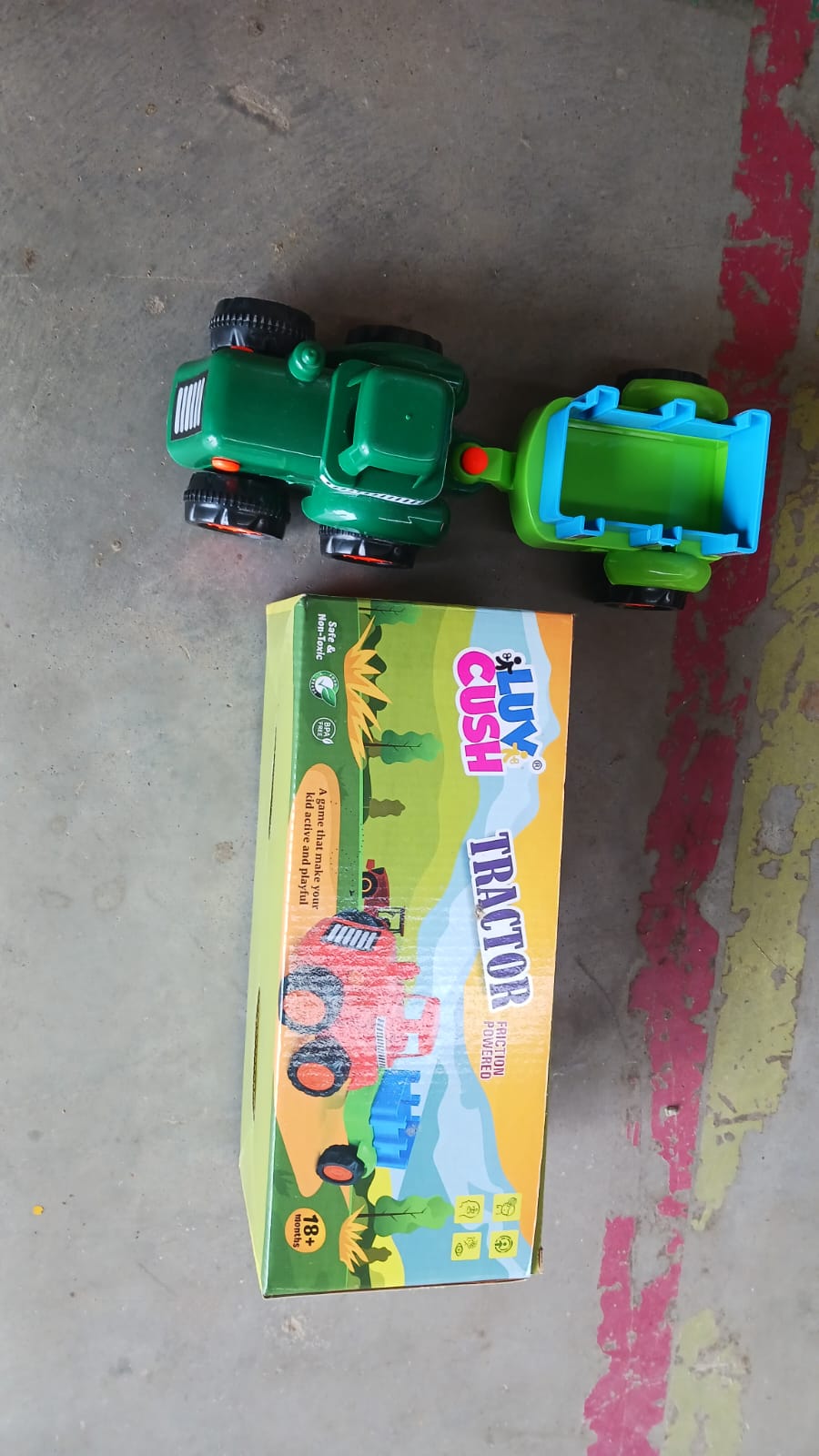 Tractor With Trolley Toy Friction Power Tractor (1 Pc) - Bhavnagar Deodap