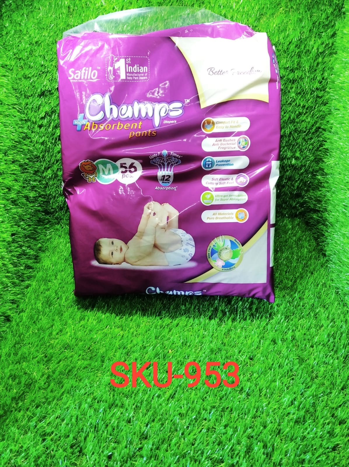 Premium Champs High Absorbent Pant Style Diaper Small, Medium and Large Size Diaper - Bhavnagar Deodap