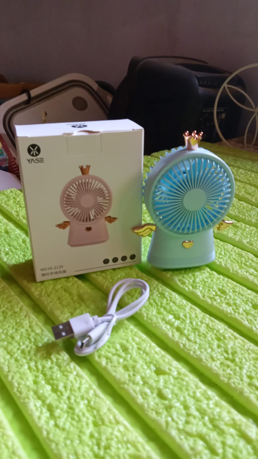 Cute Electric Mini Handheld Fan, Portable USB Rechargeable Mini Fan for Home, Office, Travel and Outdoor Use (1 Pc) - Bhavnagar Deodap