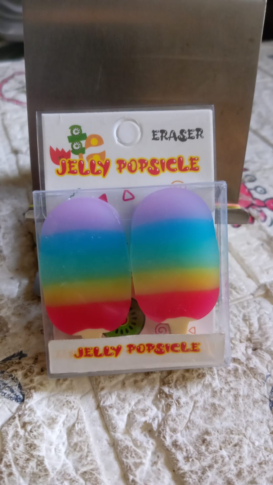 Jelly Popsicle Shape Fancy &amp; Stylish Erasers, Mini Eraser Creative Cute Novelty Eraser for Children Eraser Set for Return Gift, Birthday Party, School Prize (2 Pc Set| Mix Design) - Bhavnagar Deodap