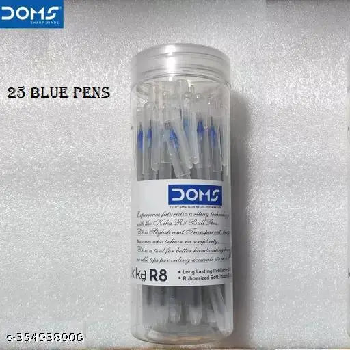 Doms Kika R8 Blue Ball Pen Jar Pack of 25 - Bhavnagar Deodap