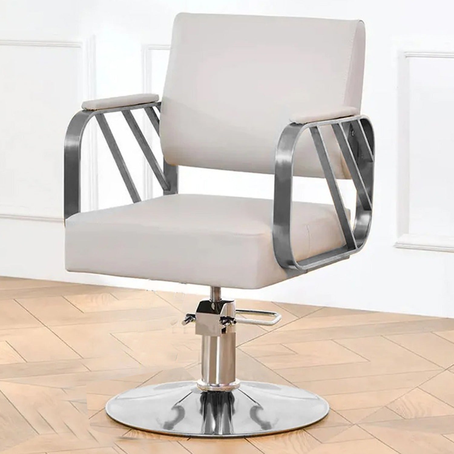 Modern Regular Chair with Hydraulic Lift for Home Office Hotel Cafe Chair (1 Unit Silver & Gold) - Bhavnagar Deodap