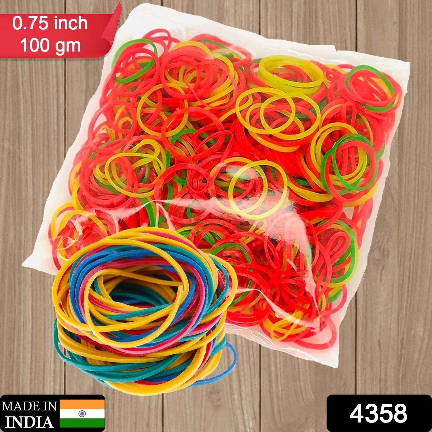 Multicolor Rubber Bands (Elastic & Reusable, Office & Home) - Bhavnagar Deodap