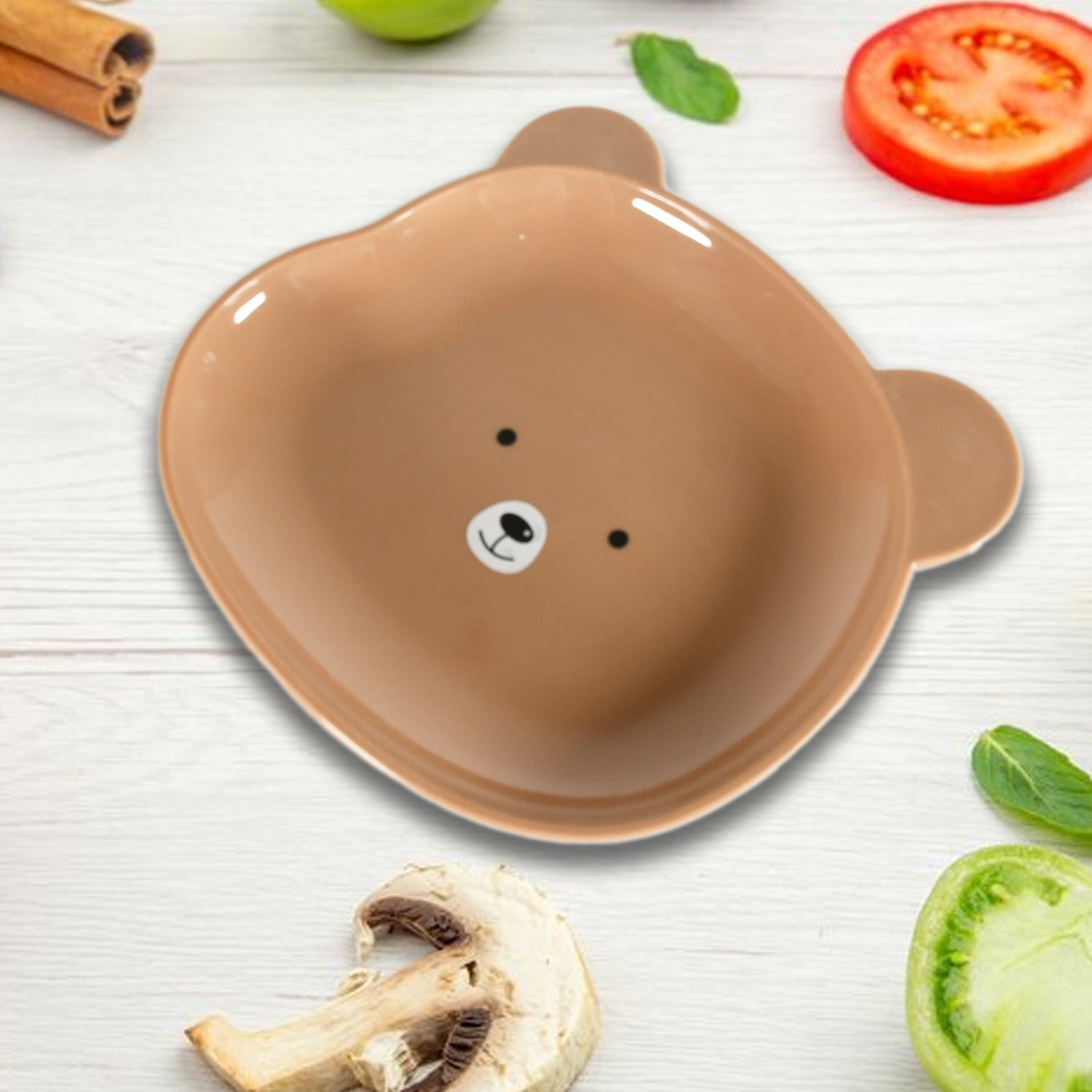 Durable Food Serving Plate, Bear Shaped Plate Cartoon Snack Plates For Serving Fruits & Desserts (1 Pc) - Bhavnagar Deodap