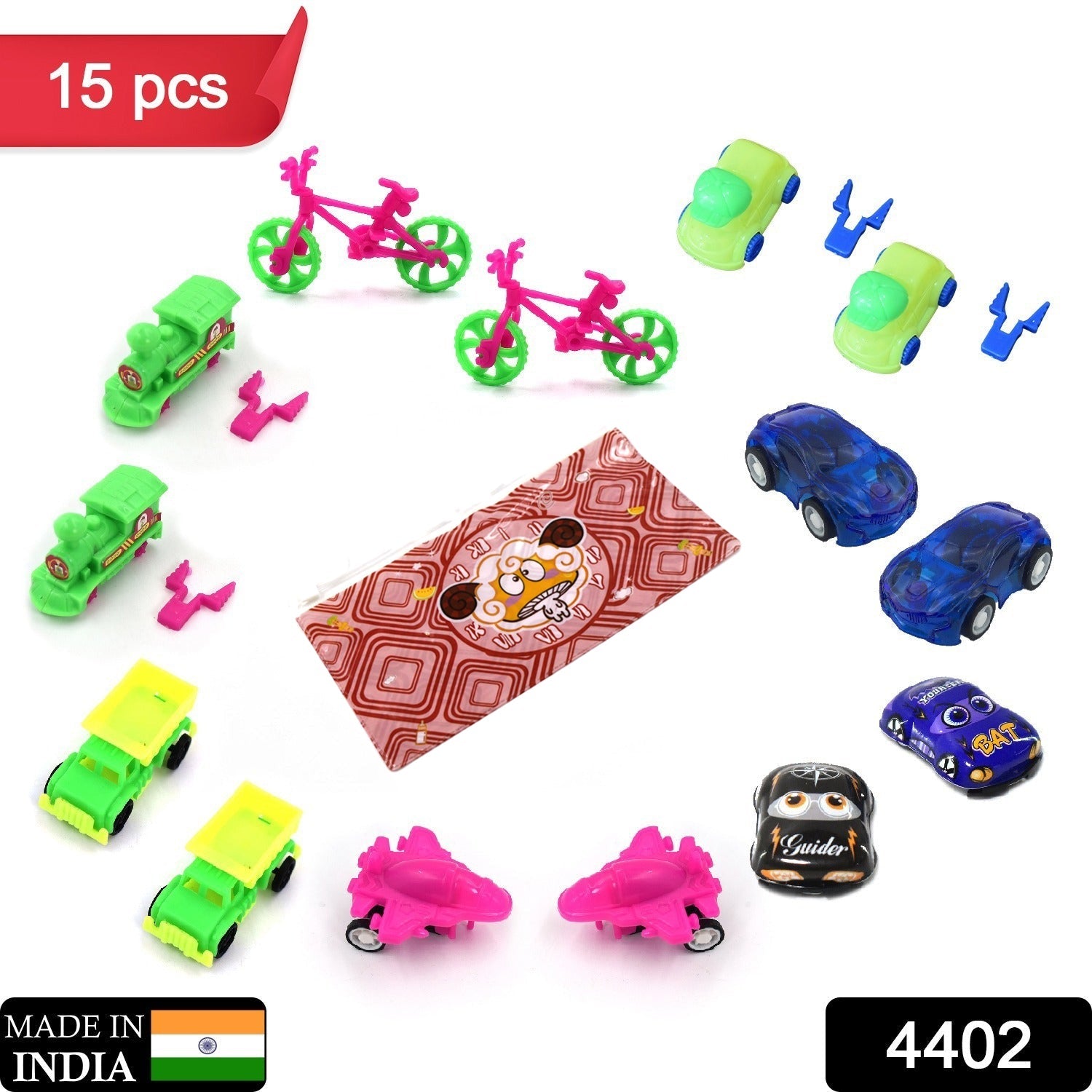 Toys for Kids Friction Powered Vehicle Toy for Baby Push & Go Toys Combo Set for Boys & Girls ( Pack of 15) - Bhavnagar Deodap