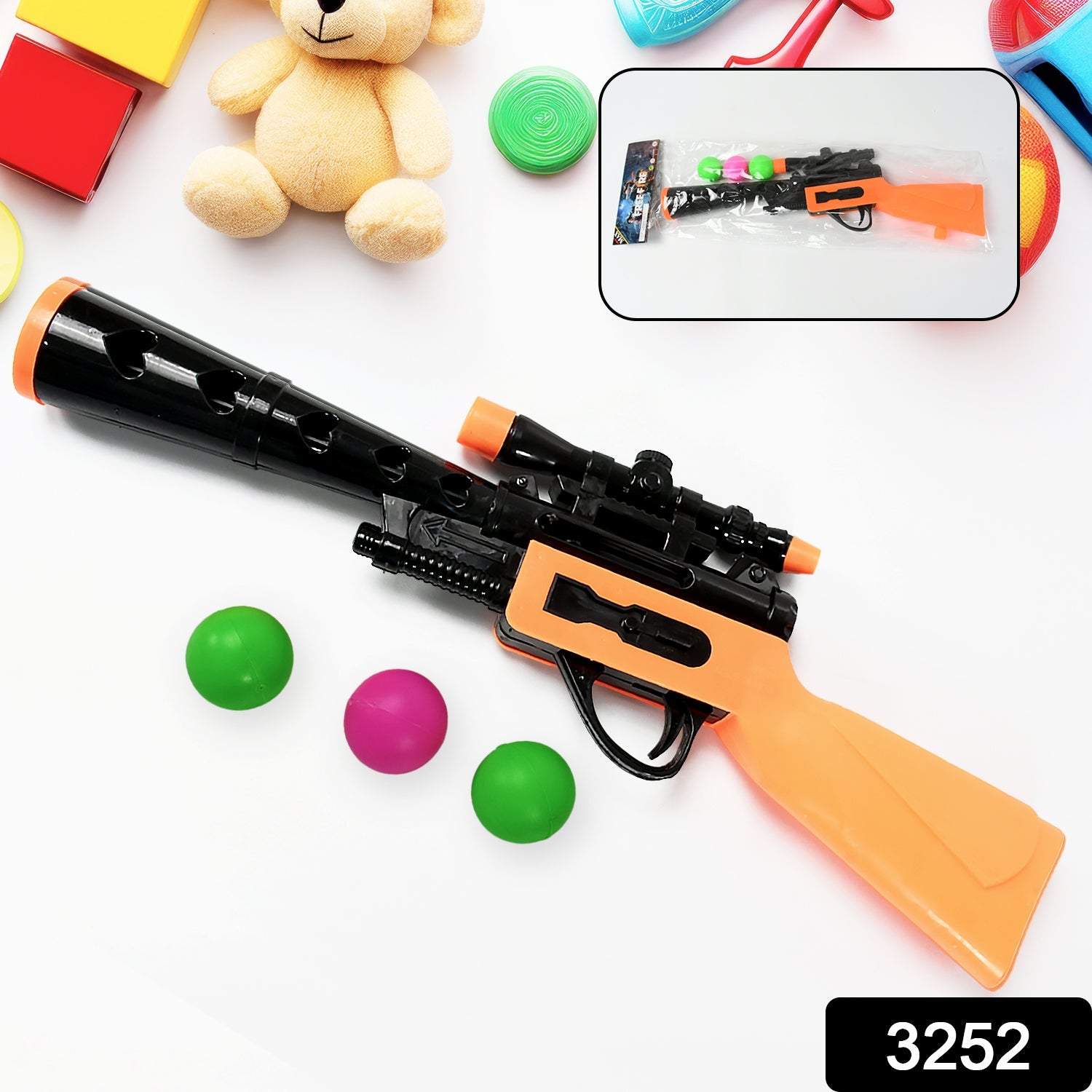 Manual Big Shooting 3 Ball Gun Toy shoot super ping pong gun for kids, Plastic Balls Shooting Gun Toys For Boys Kids High Quality Gun - Bhavnagar Deodap