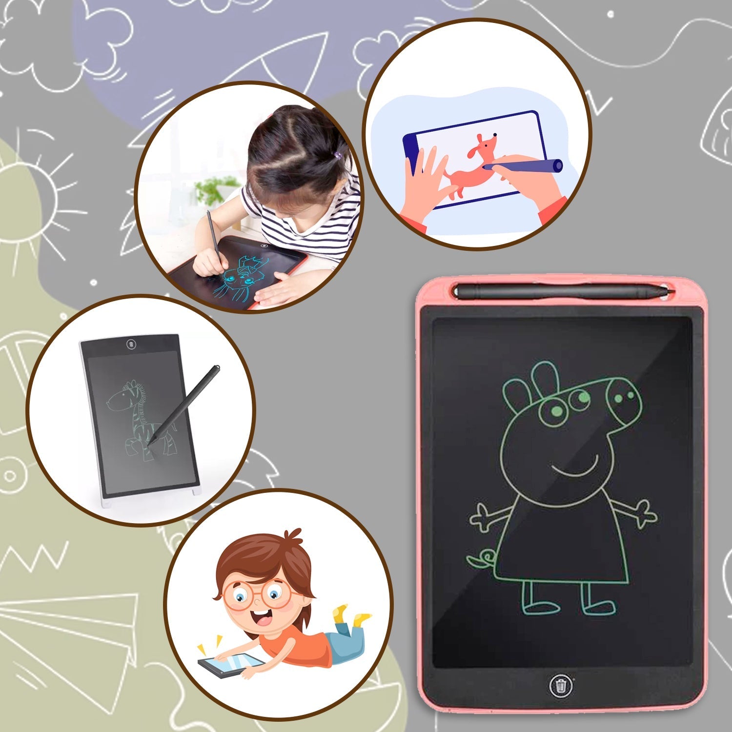 LCD Portable Writing Pad / Tablet for Kids - 8.5 Inch - Bhavnagar Deodap